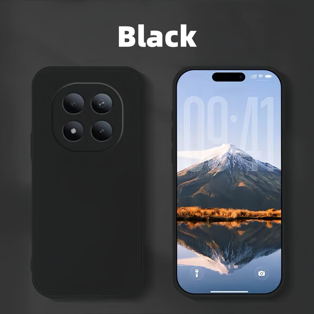 Noble Fashion Solid Colour Shockproof Protective Liquid Silicone Case For Redmi Note 14 Pro Plus 5G/4G