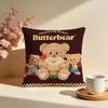 Trendy BButter Beariou Cushion Cover Stylish Washable Pillow Cover Ideal for Couch Bedroom Car Decoration