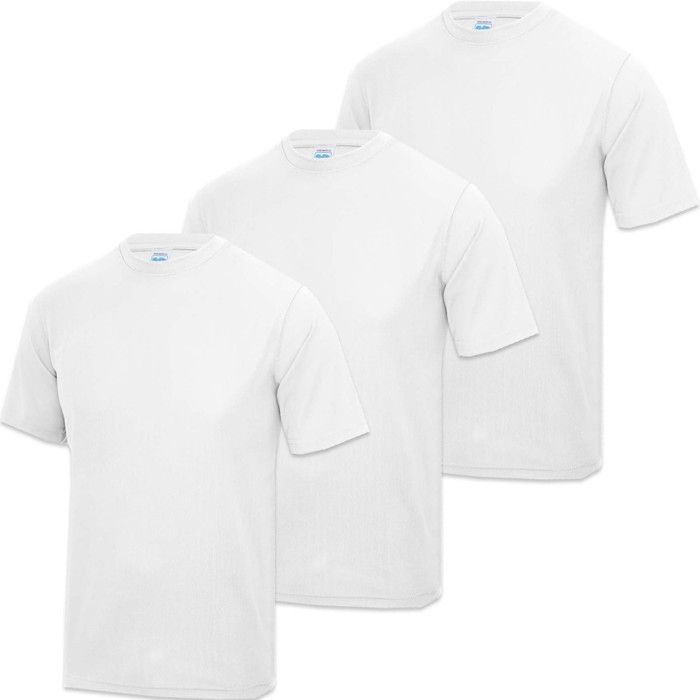 Tee shirt de sport homme Just Cool anti transpirant lot 3 blanc - - Blanc