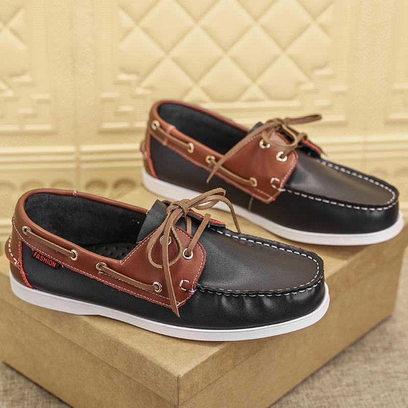Italian Mens Casual Business Shoes Handmade Luxury Brand Formal Shoes Designer Large Size Leather Office Shoes Driving Mocassins