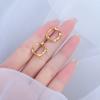 Hot Sale Small Square Hoop Earrings for Women Fashion Simple Metal Round Earring Temperament Exquisite Sexy Jewelry Accessories