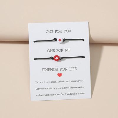Trendiges Fünfzackstern-Armband für Paare - Handgefertigter Schmuck als Valentinstagsgeschenk