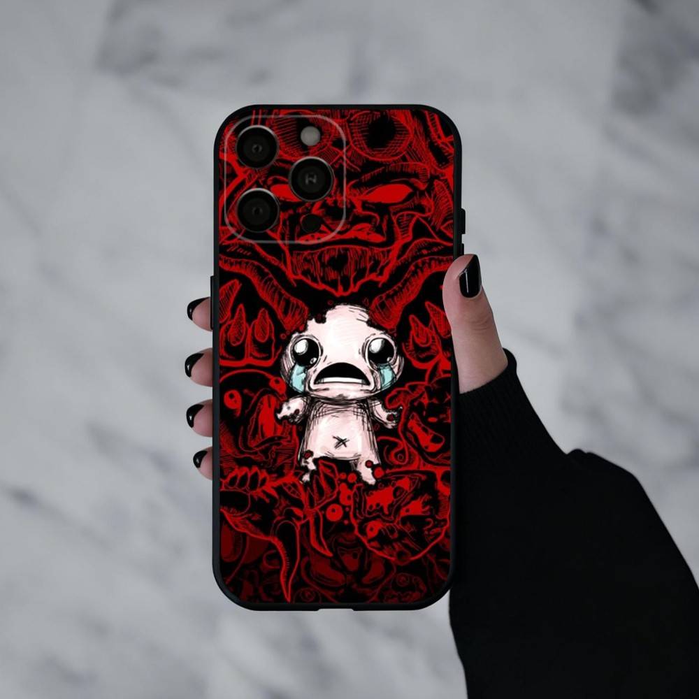 T-The B-Binding Of I-Isaac-C Phone Case For iPhone 17pro,16,15,14,13,12,11 Plus,Pro Max,XS,Soft Silicone Black Cover