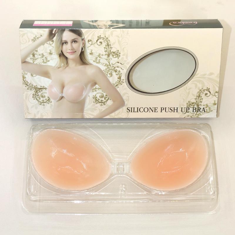 Adesivos invisíveis de silicone push-up para seios - sem costura, sem alças, antiderrapantes e à prova d'água para vestido de noiva