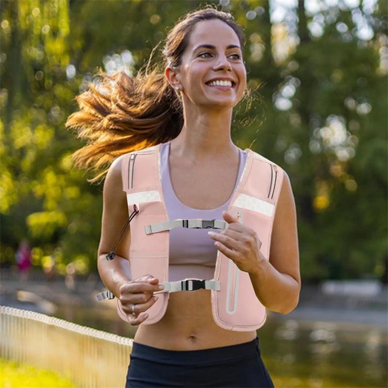 Running Vest Water Vest 4L Lightweight Adjustable Chest Straps Reflective Water Bladder Bag For Men Outdoor Activities Cycling