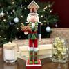 Holiday Nutcrackers Figure Colorful Wood Soldier Puppet with Cookie Family and House Hat Christmas Decorative Ornament
