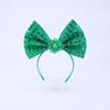 Irish Leprechaun Bowknot Hair Hoop Fashion Statement Karaoke Party Leprechaun for Irish Day Stage Photo Props