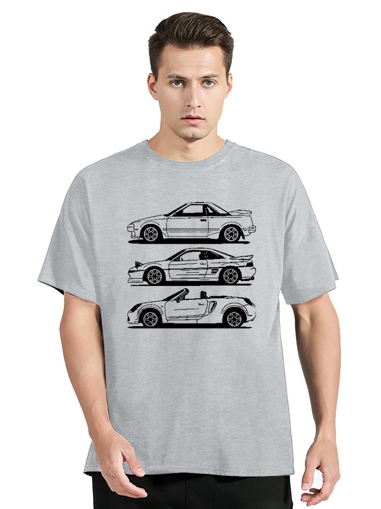 Race Car Print Fashion Casual Oversized Tshirt Unisex Tops Cotton Tees Streetwear Graphic Fitness T Shirt Unisexs Clothing