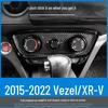 Vezel/XRV Center Console Carbon Fiber Stickers, Fits 15-22 Models, Free Replacement for Damaged Pieces
