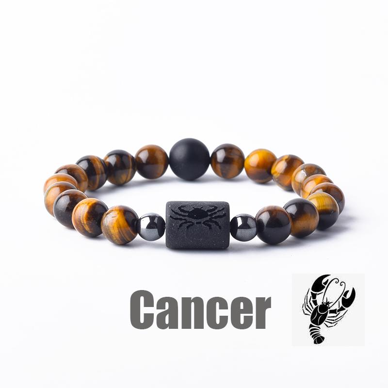 Zodiac Sign Bracelet Homme 12 Constellation Bangles Men Gemini Virgo Leo Libra Bracelet Women Friendship Gift Bracelet on Hand
