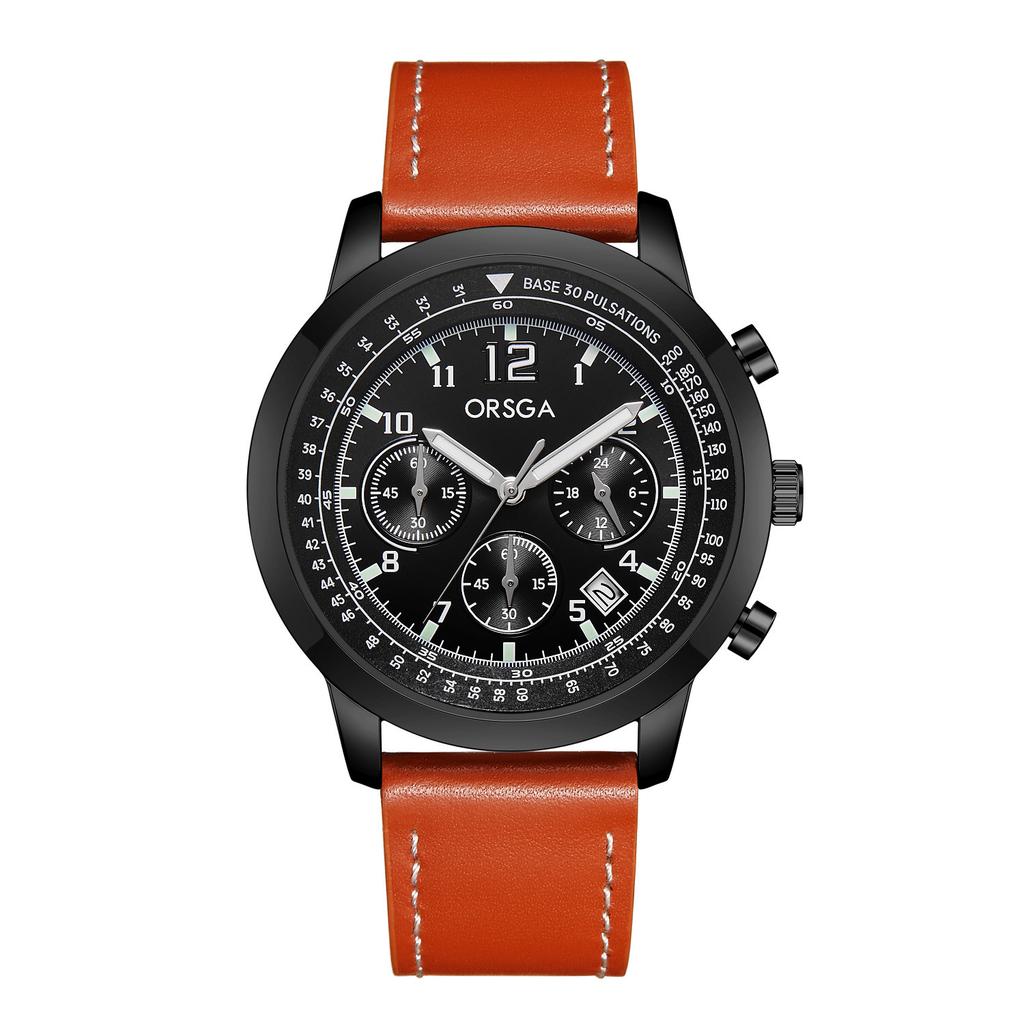 Fashion Multifunctional Chronograph Men's Watches Luxury Quartz Stainless Steel Waterproof Wristwatch Reloj De Hombre