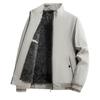 2025 Men's Autumn Winter Business Stand-Up Collar Jacket, Plus Size, Casual Fit for Middle-aged and Elderly