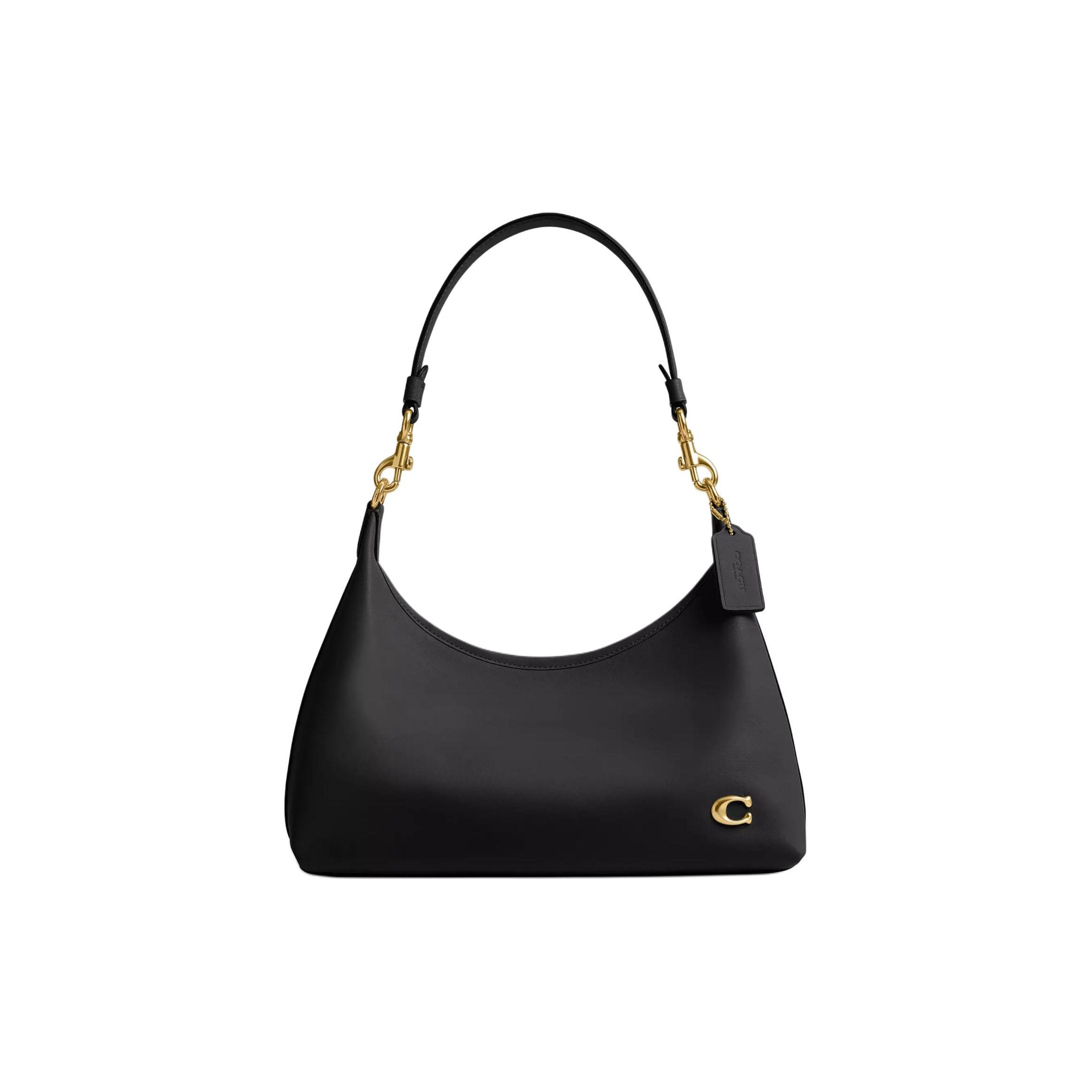 

Coach Juliet 30 Metal Logo Top Zip Closure Glove Tanned Leather Tote Shoulder Bag Large Women bags Brass Black CR981-B4BK Basic Set (Bag+Dust Bag)