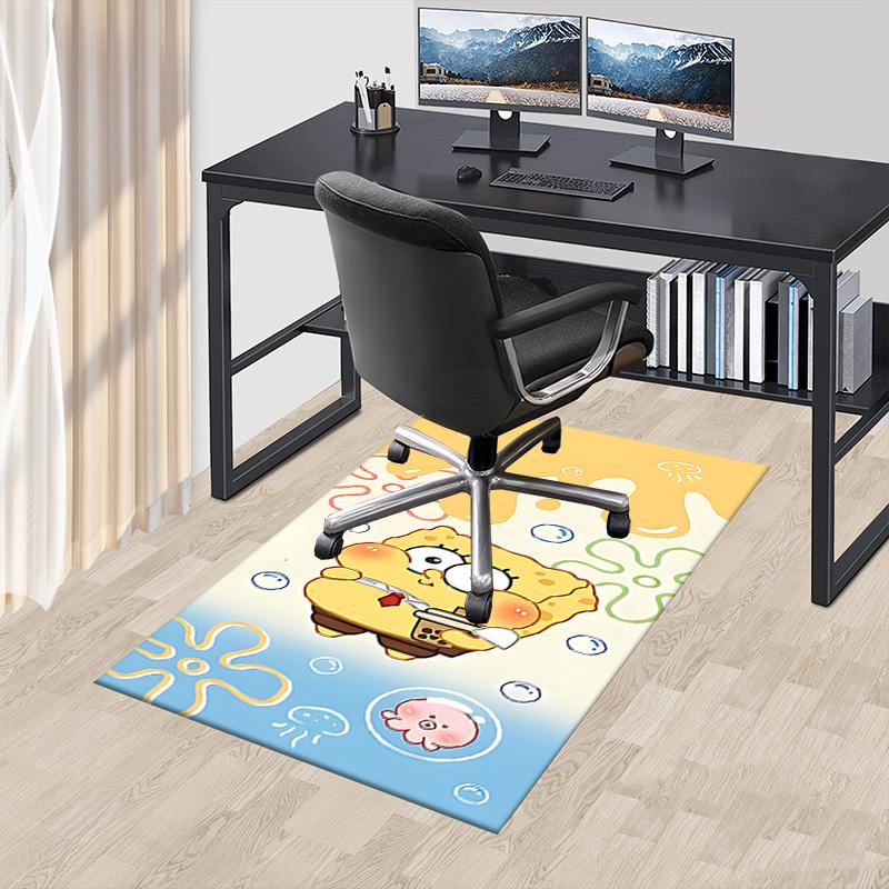 1PC SpongeBob SquarePants, Bubble Tea Carpet Ultra Soft, Thick & Absorbent, Non Slip Machine Washable Mat for Entryway