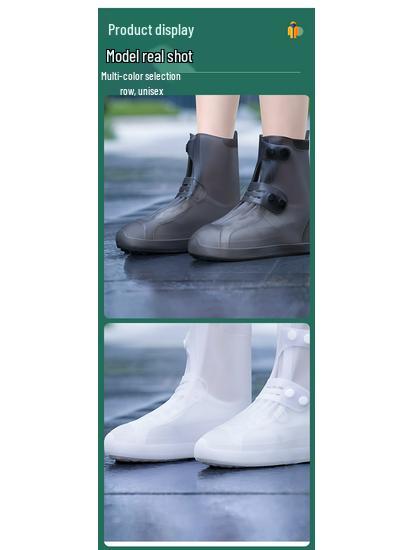 Waterproof Non-Slip Silicone Shoe Covers for Men and Women - Thickened Wear-Resistant Rain Boots