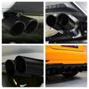 Car Exhaust Pipe Tail Rear Tip Muffler Auto Accessories Replace Kit Black AUXITO