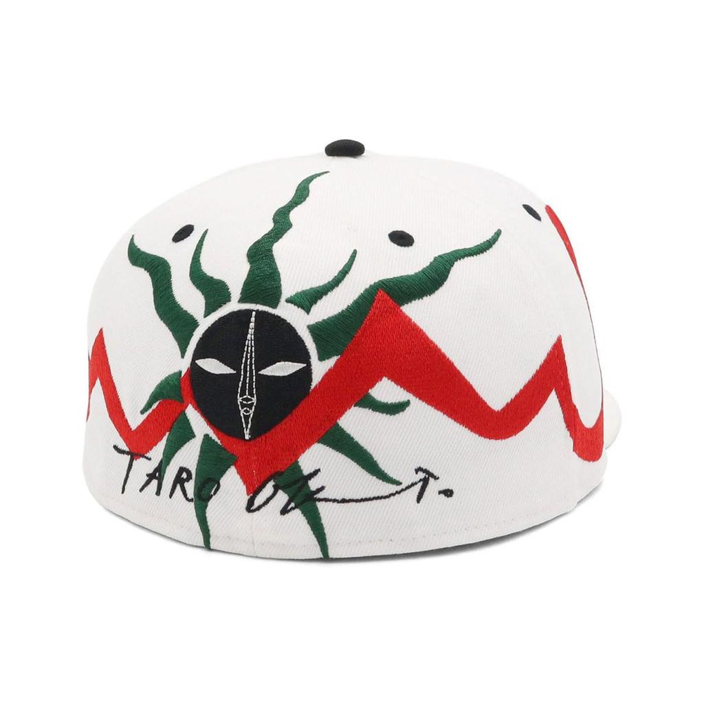 New Era 59FIFTY Cap in collaboration with Taro Size 7 TAROKA BIG TAIYO WHI Okamoto, White, 3/8 (5950)