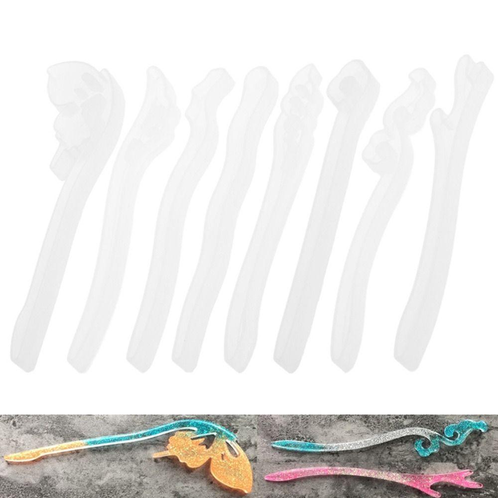 Stick Mould Jewelry Making Tools DIY Craft Supplies Hair Stick Resin Mold Casting Silicone Mold
