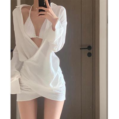 ICC Pure Desire Long Sleeve Bikini Swimsuit Cover-Up - Sun Protection Beach Shirt for Vacations
