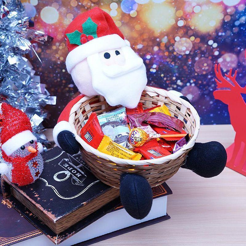 Basket Christmas Candy Childrens Candy Box Jar Gift Xmas Ornament Home Decor