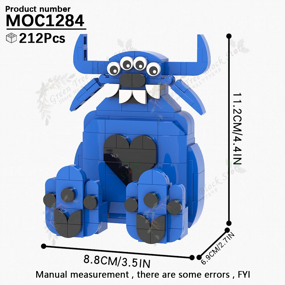 Horror Game Series Pianosaurus Yarnaby Cat Backrooms MOC Creative Banban Monster Building Block Model DIY Bricks Kids Gifts Toys