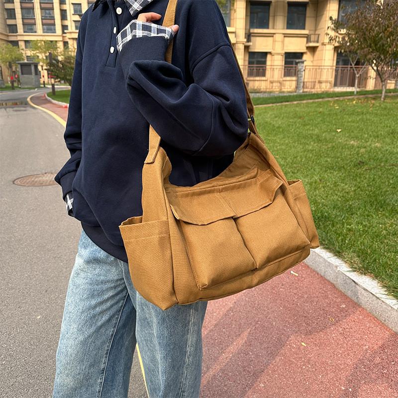 Stilvolle Retro-Tragetasche mit großem Fassungsvermögen für Damen und Herren, lässig für Reisen, in Schwarz, Grün, Creme, Braun