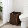 Portable Double Handle Wood Waste Basket For Easy Movement And Emptying Perfect For Home Or Offices Use