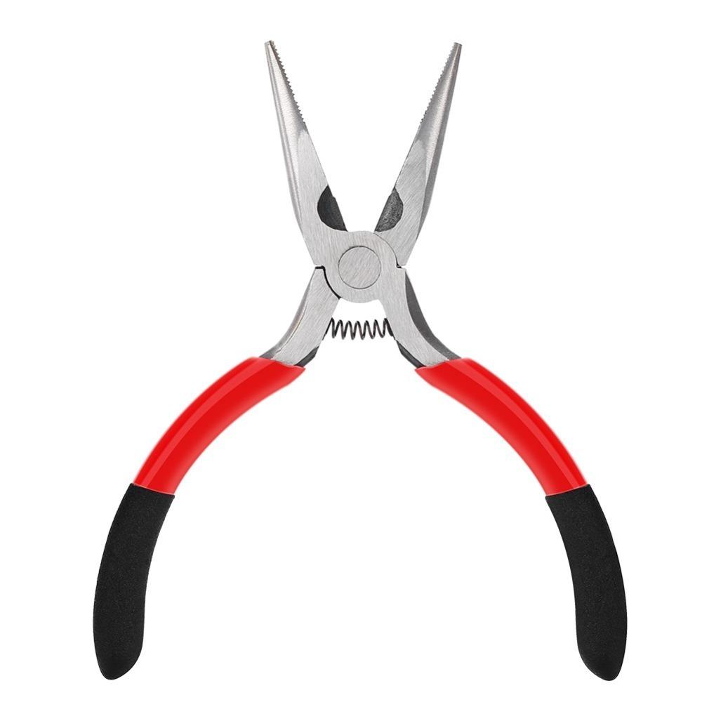 Non-Slip Grip Long Nose Pliers Steel Construction Wire Cutter Pliers Electrical Work
