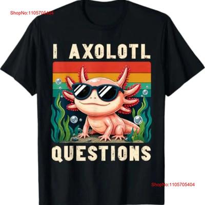 I Axolotl Questions Retro T Shirt Vintage Unisex Graphic Stylish Breathable Casual Fashion
