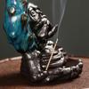 1pc Ceramic Backflow Incense Burner, Creative Moon and Halloween Skull Head Backflow Incense Holder Home Decor (Without Incense)