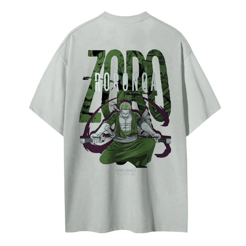 ONE PIECE Animation Derivatives Roronoa Zoro Printed Cotton Crew Neck Tshirt Mens Summer High Quality Casual 2025 Trending