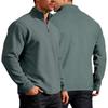 Men Thick Fleece Half Zipper Stand Collar Long Sleeve Loose Casual Pullover Sweatshirt