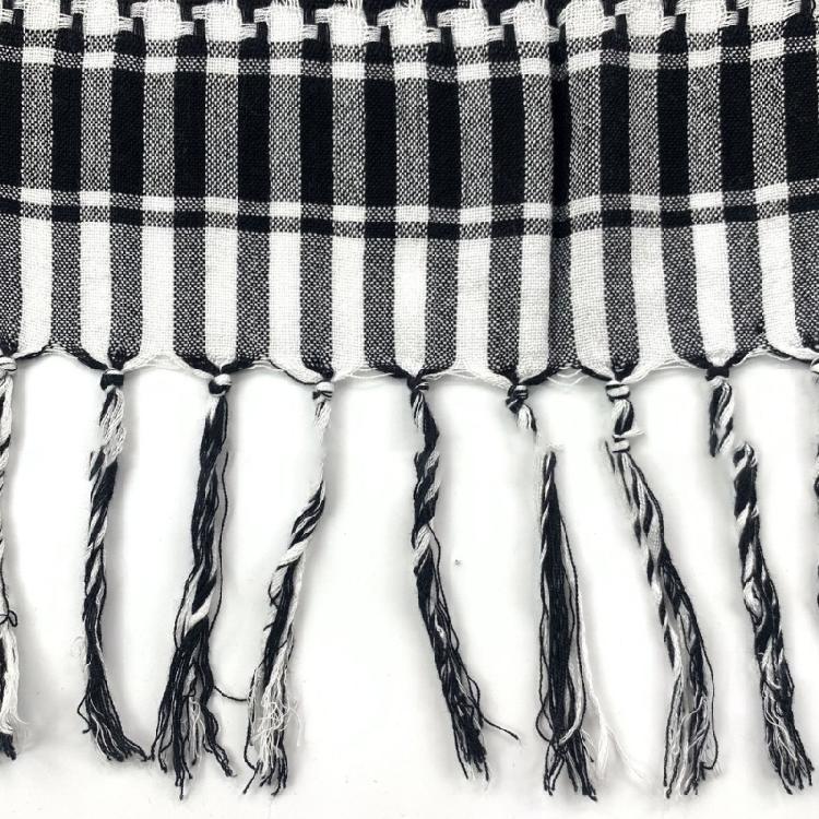 Adult Skin Friendly Kerchief Lattice Pattern Headscarf Tie Back Hair Kerchief