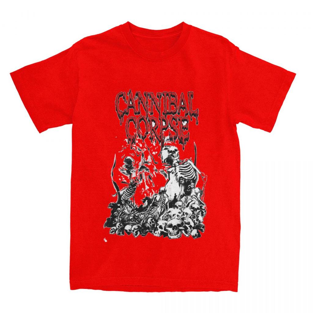 Aesthetic Cannibal Corpse Logo T Shirt Mens Cotton Short Sleeve Death Metal Band Round Neck Summer Clothes