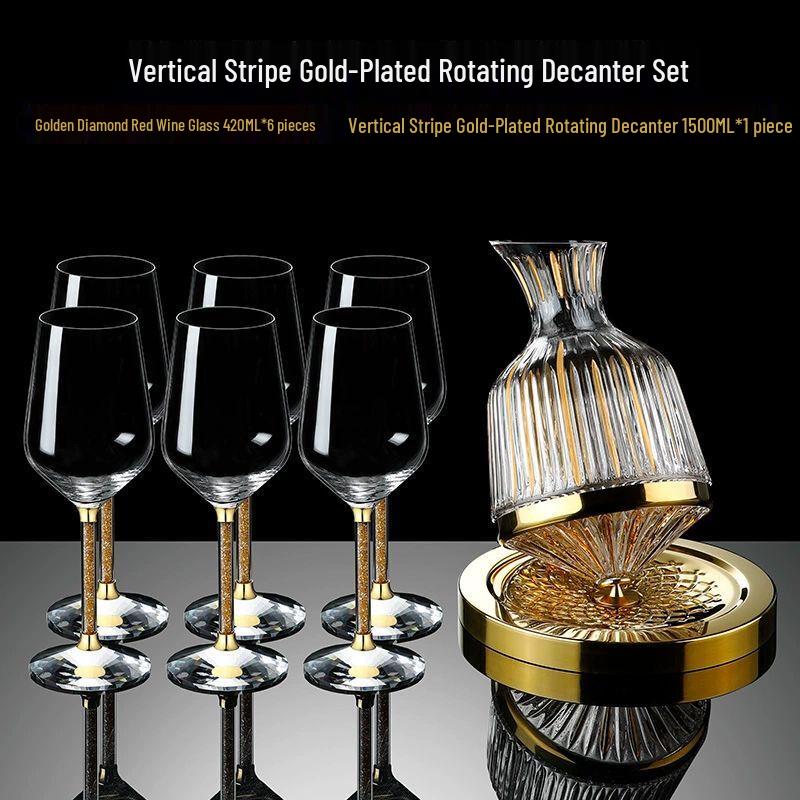 

Crystal Glass Rotating Wine Decanter