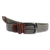 Braided Belt - Two-tone Model (brown/white) - Polyester - 120 Cm - Width 3.2 Cm