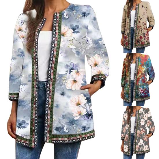 floral print overcoat