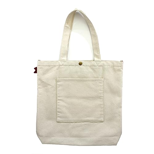 Hapitas Moomin Tote Bag HAP 6009 with Back Pocket, MC15, Flower Gift, Natural
