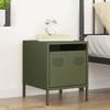VidaXL Olive Green Bedside Table 35x39x43.5 Cm Steel, Cabinet, Side Cabinet, Phone Stand, Bedside Table, 851252
