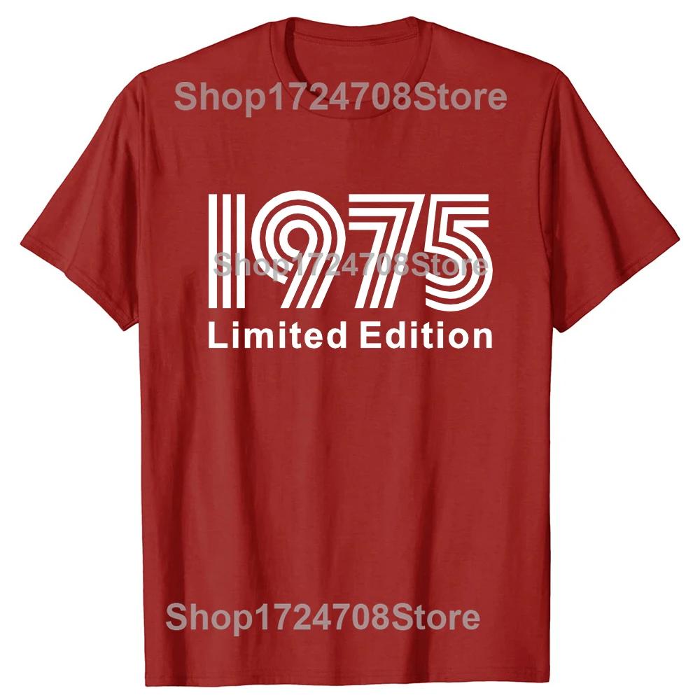 Novelty Born In 1975 Vintage T Shirts Graphic Cotton Streetwear Short Sleeve Birthday Gifts 50 Years Old Tshirt Mens Clothing