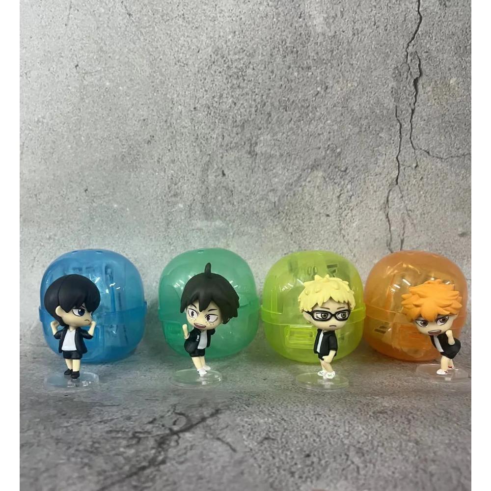 4pcs Anime Haikyuu Figures Bokuto Kotaro Akaashi Keiji Oikawa Tooru Iwaizumi Hajime Action Figures Q Version PVC Model Toys 5cm