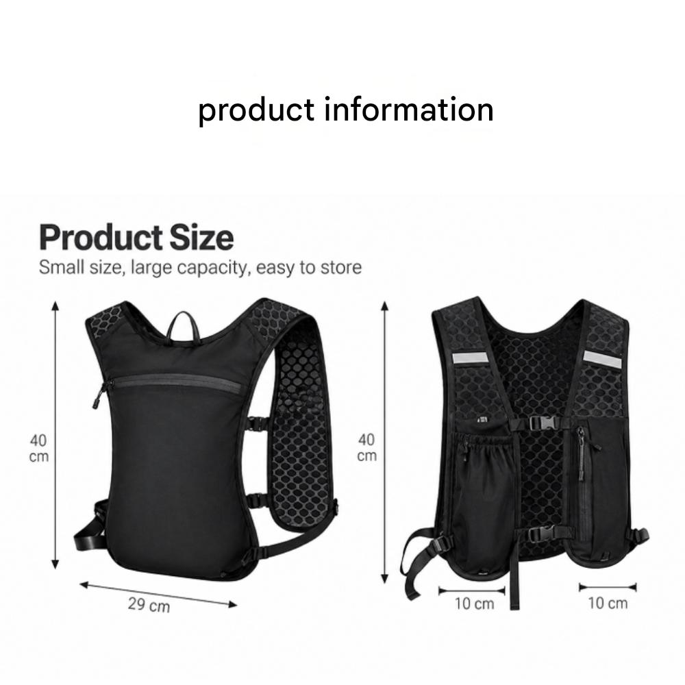Chenimo Ultralight Static Running Vest Trail Running Backpack Water Bottle Phone Storage