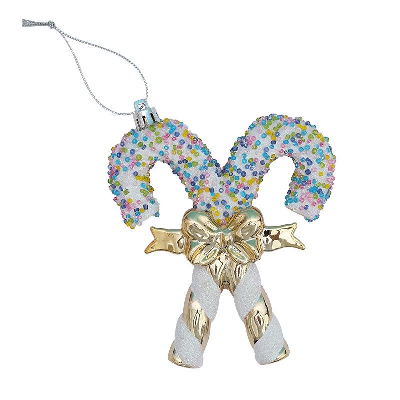 Creative Christmas Bow Hanging Ornaments for Trees and Party Décor - Festive Plastic Window Decorations