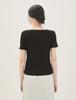 ROEM Perforated Square Neck T-Shirt Rmhwg37Rt4