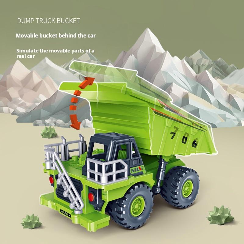 Children's Toys Inertial Mining Engineering Inertial Power Sliding Driving Model Cars, Small Gifts And Prizes For Kindergartens