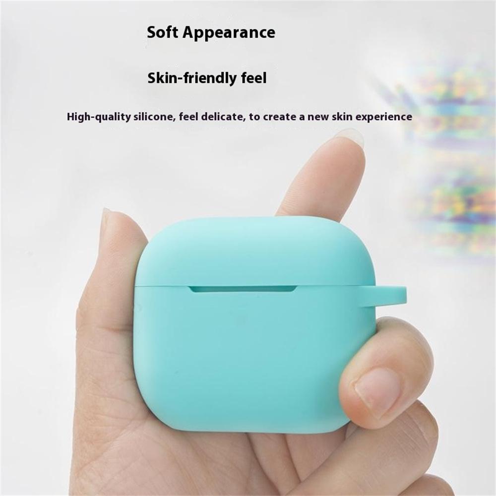 For Apple AirPods 4 Silicone Case Luminous Bluetooth-compatible Earphone Protective Cover with Lanyard