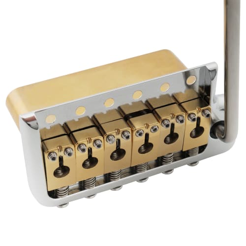 Musiclily Ultra 10.5mm Brass Tremolo Unit Bridge, 6-Point Knife Edge, for Strat & ST Electric Guitars, Hybrid