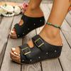 Pegged Platform Sandals, New Style Thick-soled Sandals, Women's Fish-mouth Shoes