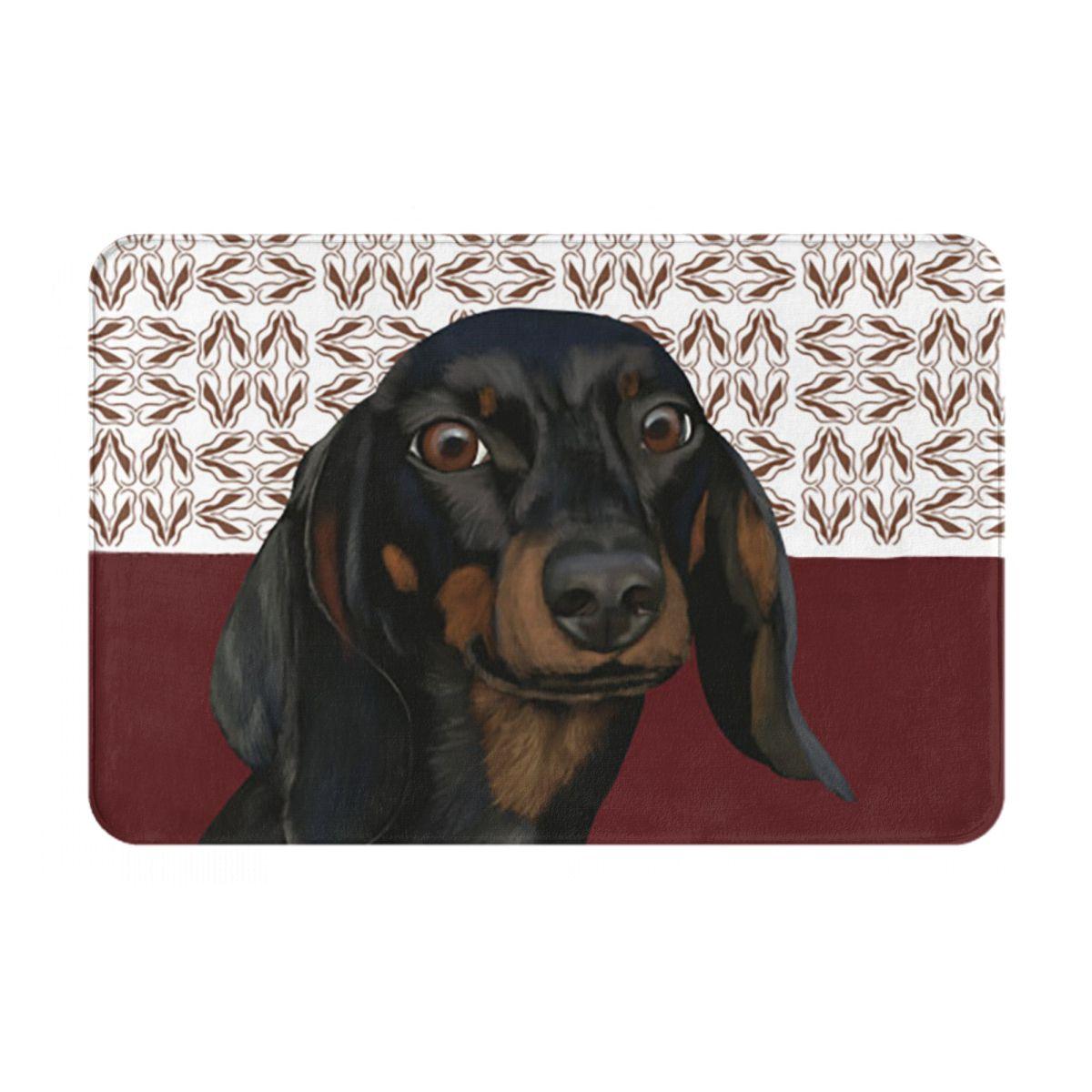Blauw gespikkeld Dashond Hond Anatomie Antislip Deurmat Vloermat Duurzaam Tapijt Vloerkleed voor Keuken Entree Huis Slaapkamer Voetmat Matten 60x40 cm