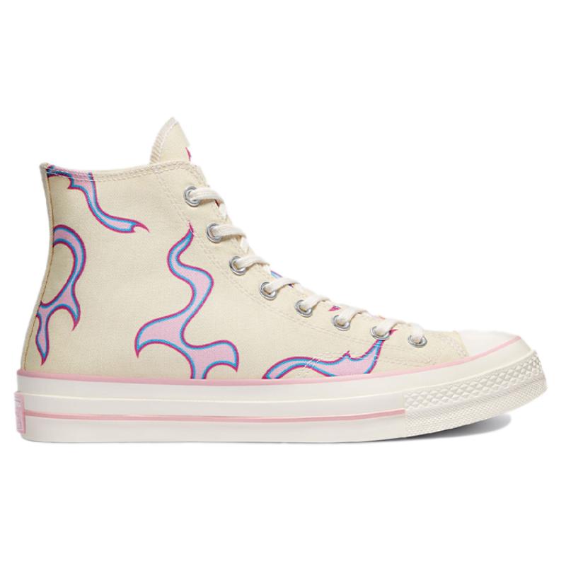 Golf Le Fleur X Converse 1970s Chuck Taylor All Star "Flames" Trendy Versatile High-Top Espadrilles Unisex Flame Purple